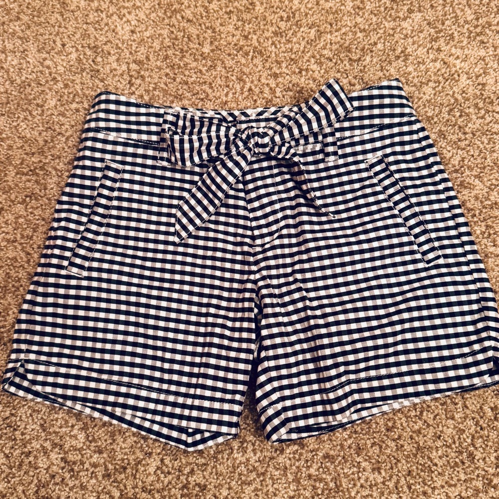 Tommy Hilfiger size 0 Navy and White Stylish Gingham Women's Shorts